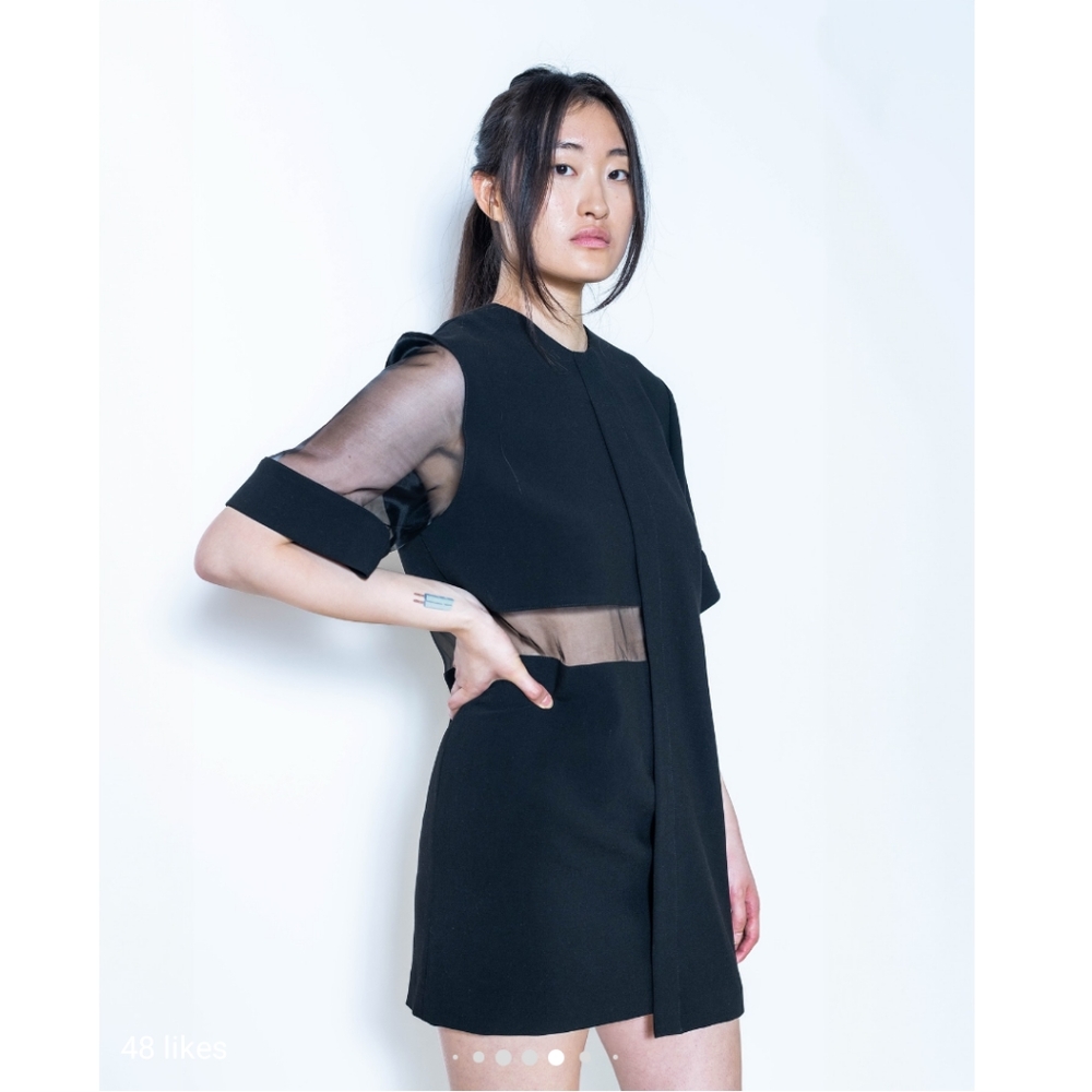 NWT Designed in Toronto - Israella Kobla - Dalmar Chic Black Sheer Panel Dress